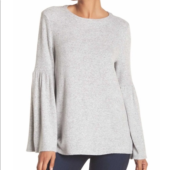 Philosophy Sweaters - Philosophy Bell Sleeve Grey Sweater